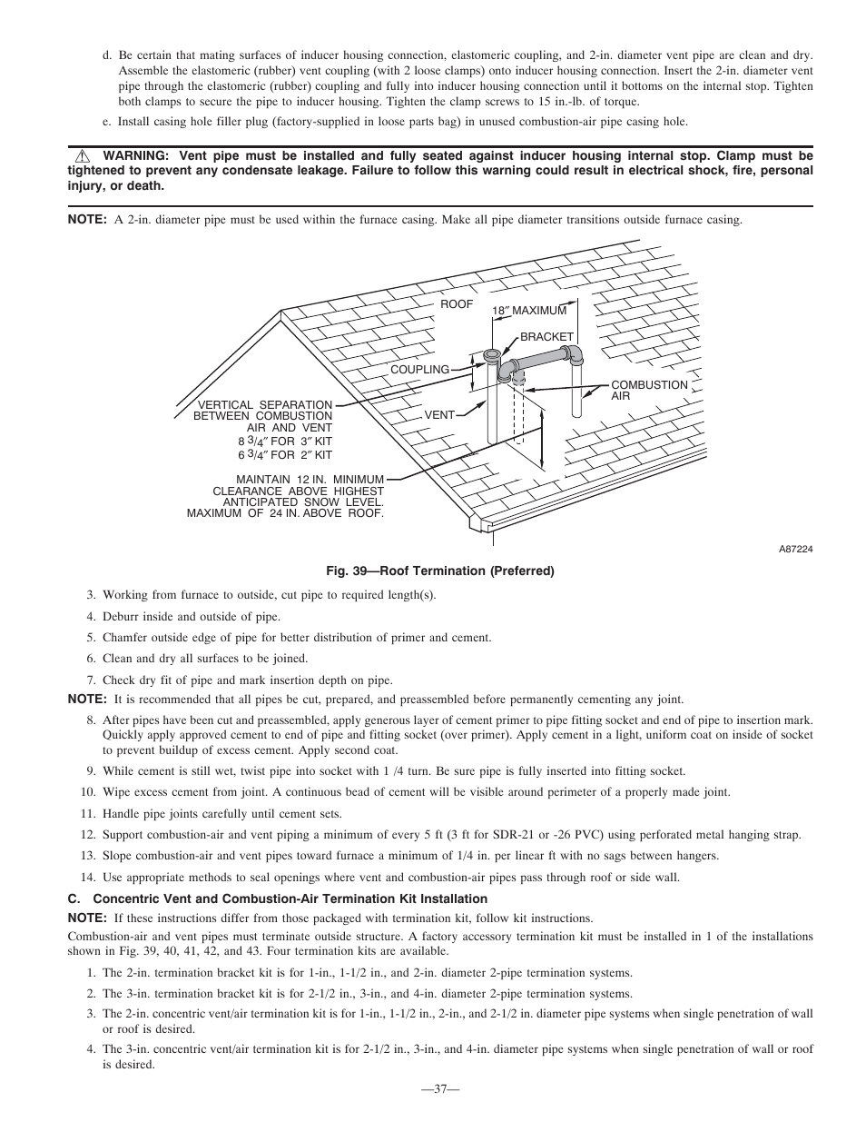 Bryant Deluxe 4 WAy Gas Furnase 355MAV User Manual | Page 37 / 60