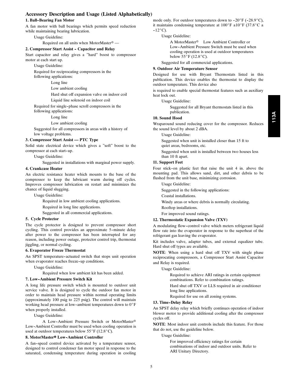 Bryant AIR CONDITIONER WITH PURONR 113A User Manual | Page 5 / 22