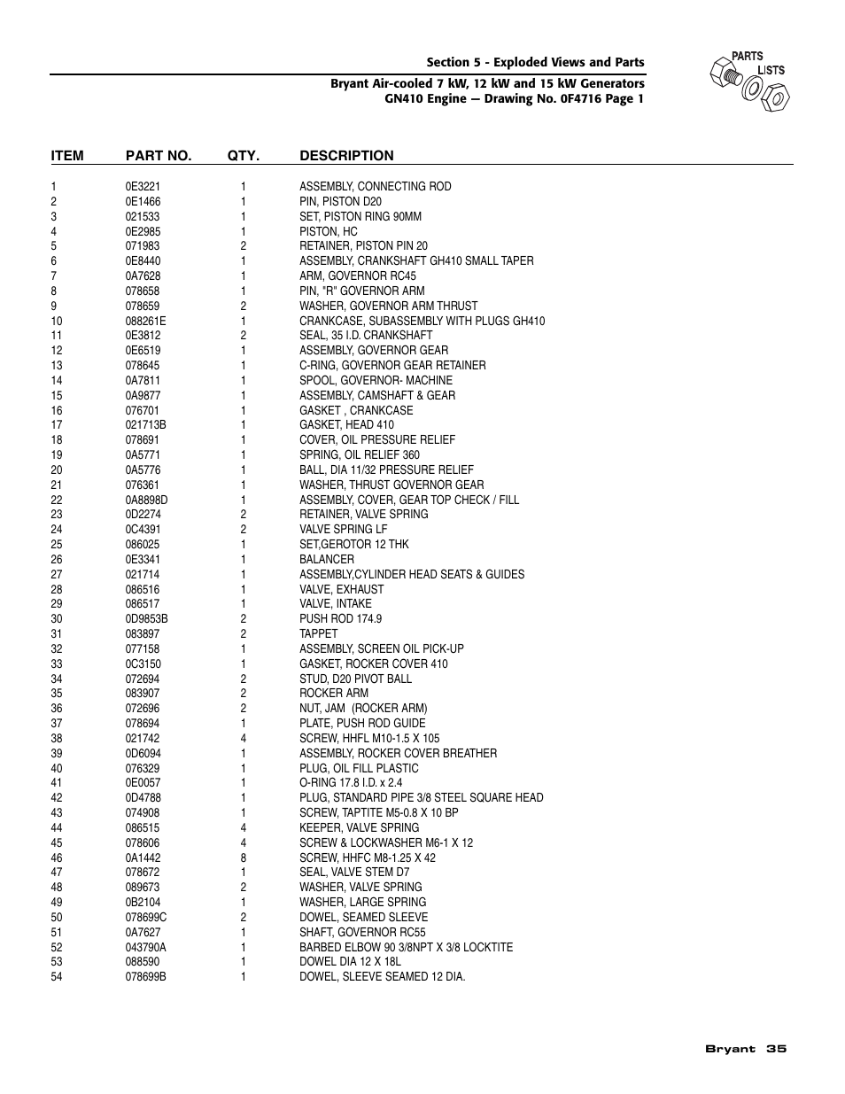 Bryant Automatic Standby Generator ASPAS1BBA007 User Manual | Page 37 / 52