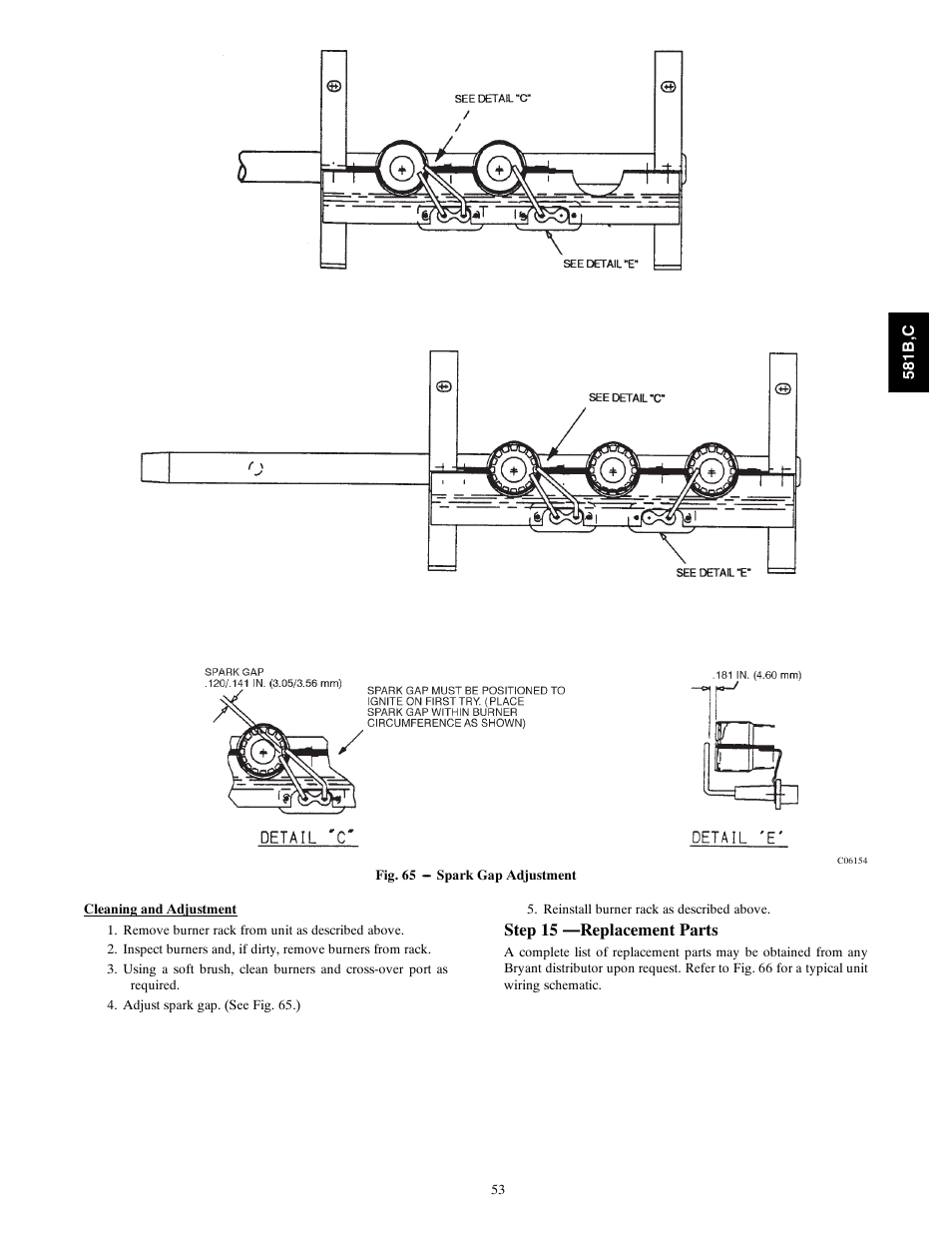 Step 15 —replacement parts | Bryant 581C024--060 User Manual | Page 53 / 60