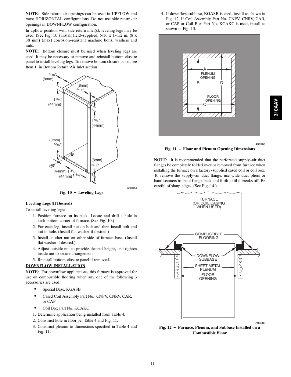 Bryant Series E/F 310AAV User Manual | Page 11 / 52