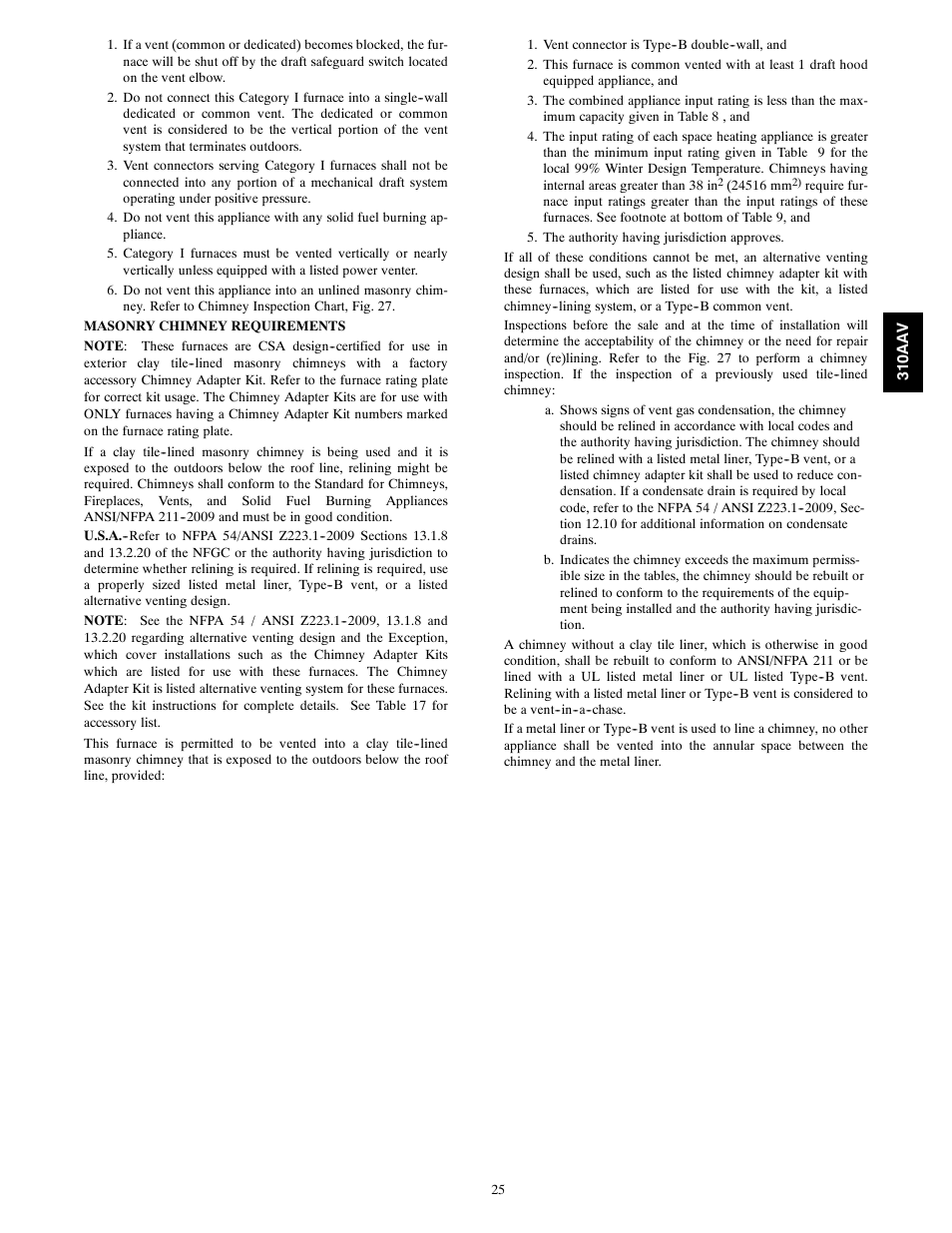 Bryant Series E/F 310AAV User Manual | Page 25 / 52