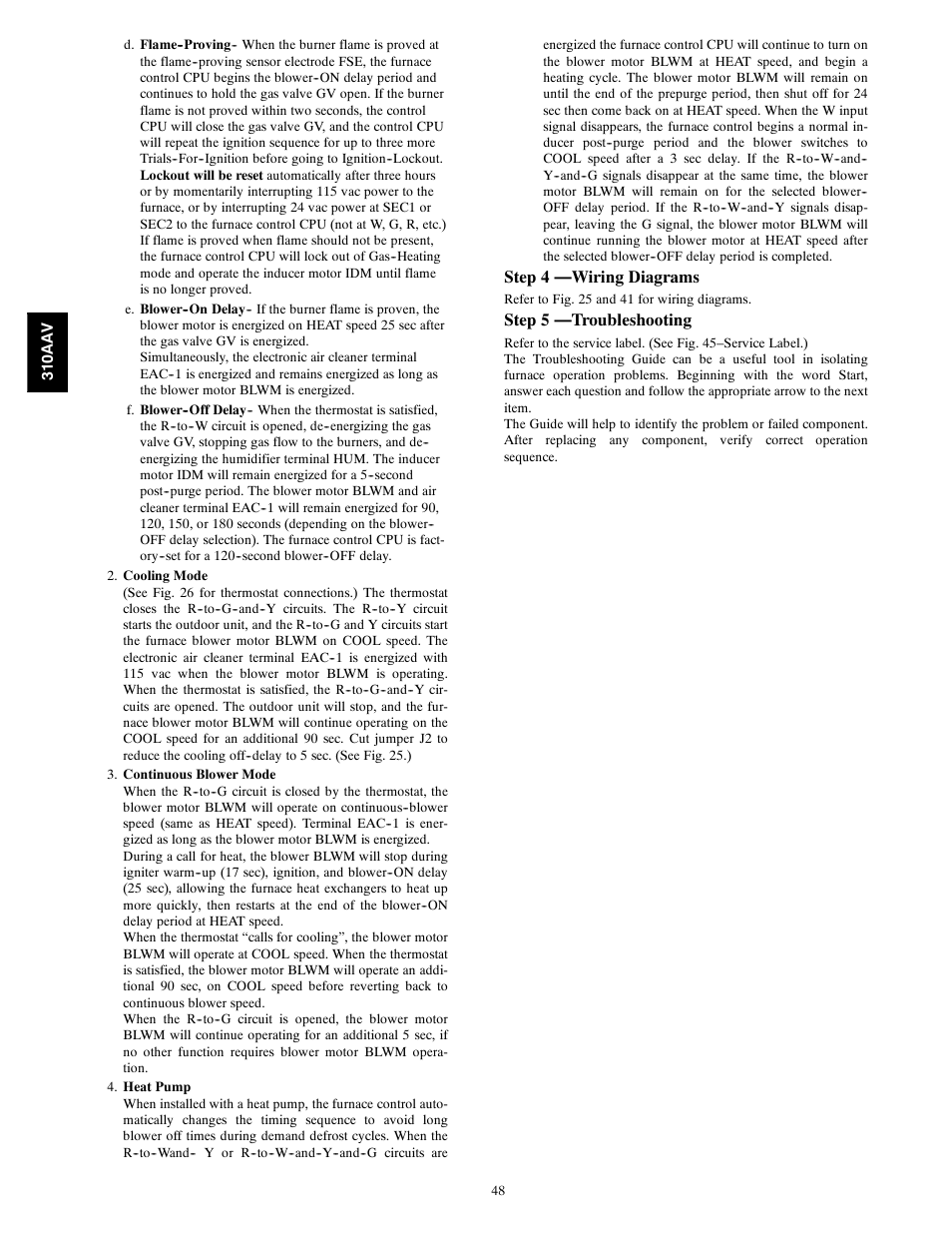 Step 4 —wiring diagrams, Step 5 —troubleshooting | Bryant Series E/F 310AAV User Manual | Page 48 / 52