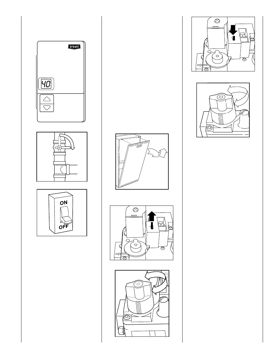 Steps for starting your furnace | Bryant Condensing Gas 345MAV User Manual | Page 5 / 12