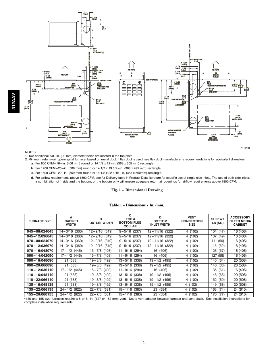 312aa v | Bryant 312AAV/JAV User Manual | Page 2 / 56