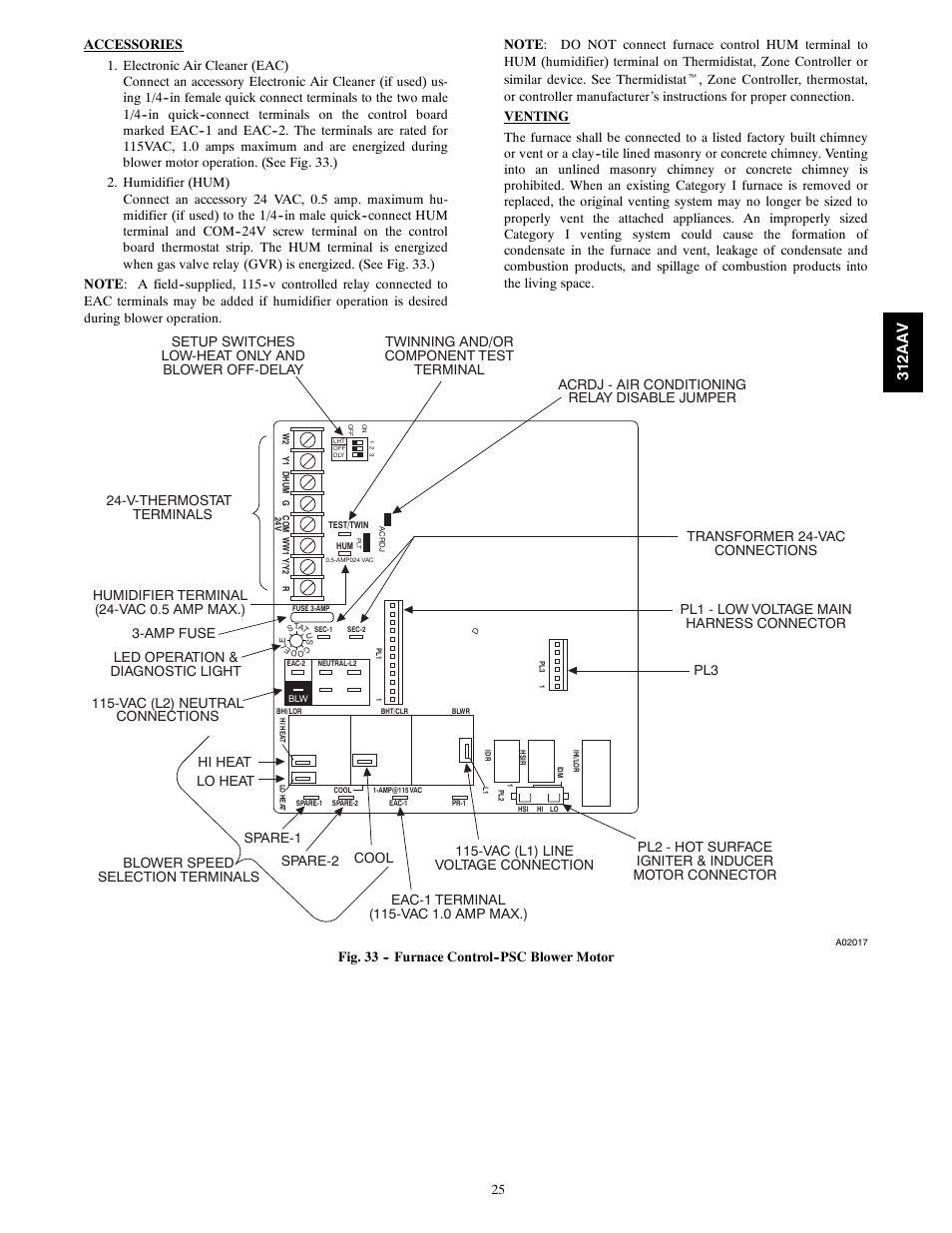 312aa v | Bryant 312AAV/JAV User Manual | Page 25 / 56