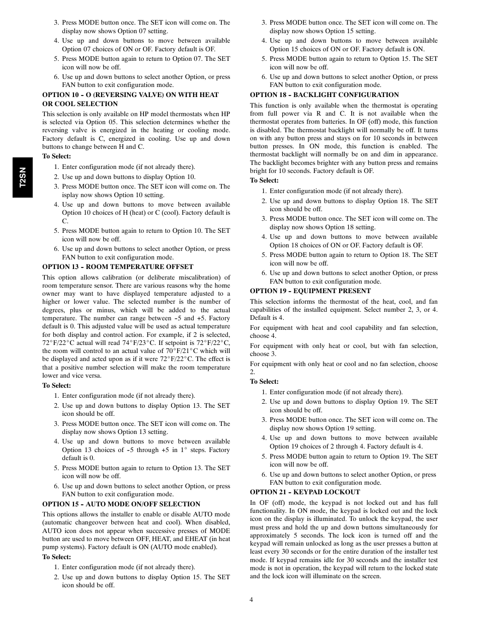 Bryant T2SNAC01 User Manual | Page 4 / 10