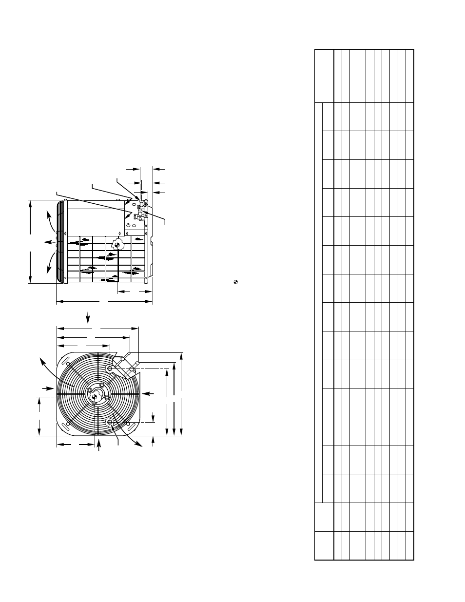 2— dimensions—561c, Dimensions (in.) | Bryant ELECTRIC AIR CONDITIONER 561C User Manual | Page 2 / 28