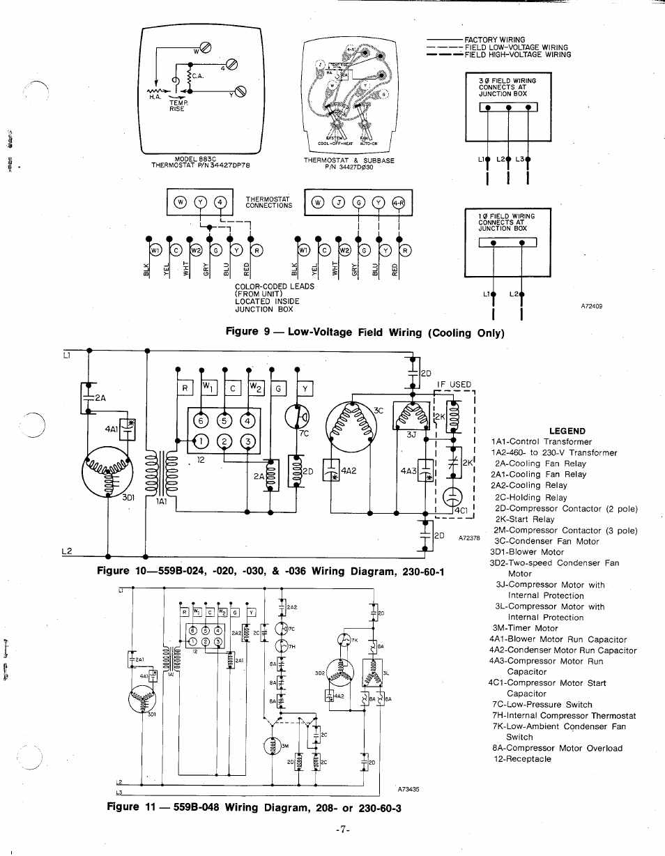 Figure 9 — low-voltage field wiring (cooling only) | Bryant 559B User Manual | Page 7 / 12
