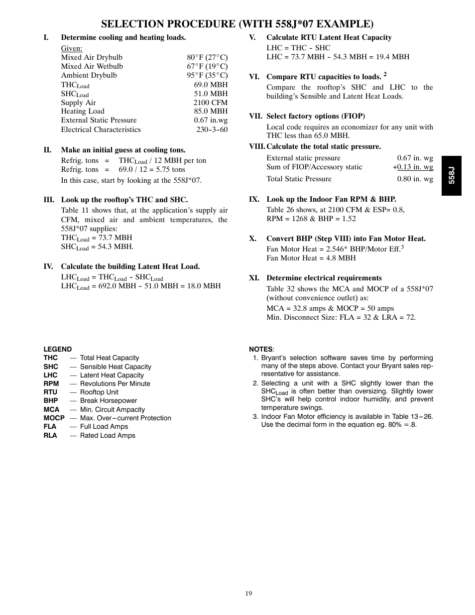 Bryant LEGACY 558J User Manual | Page 19 / 55