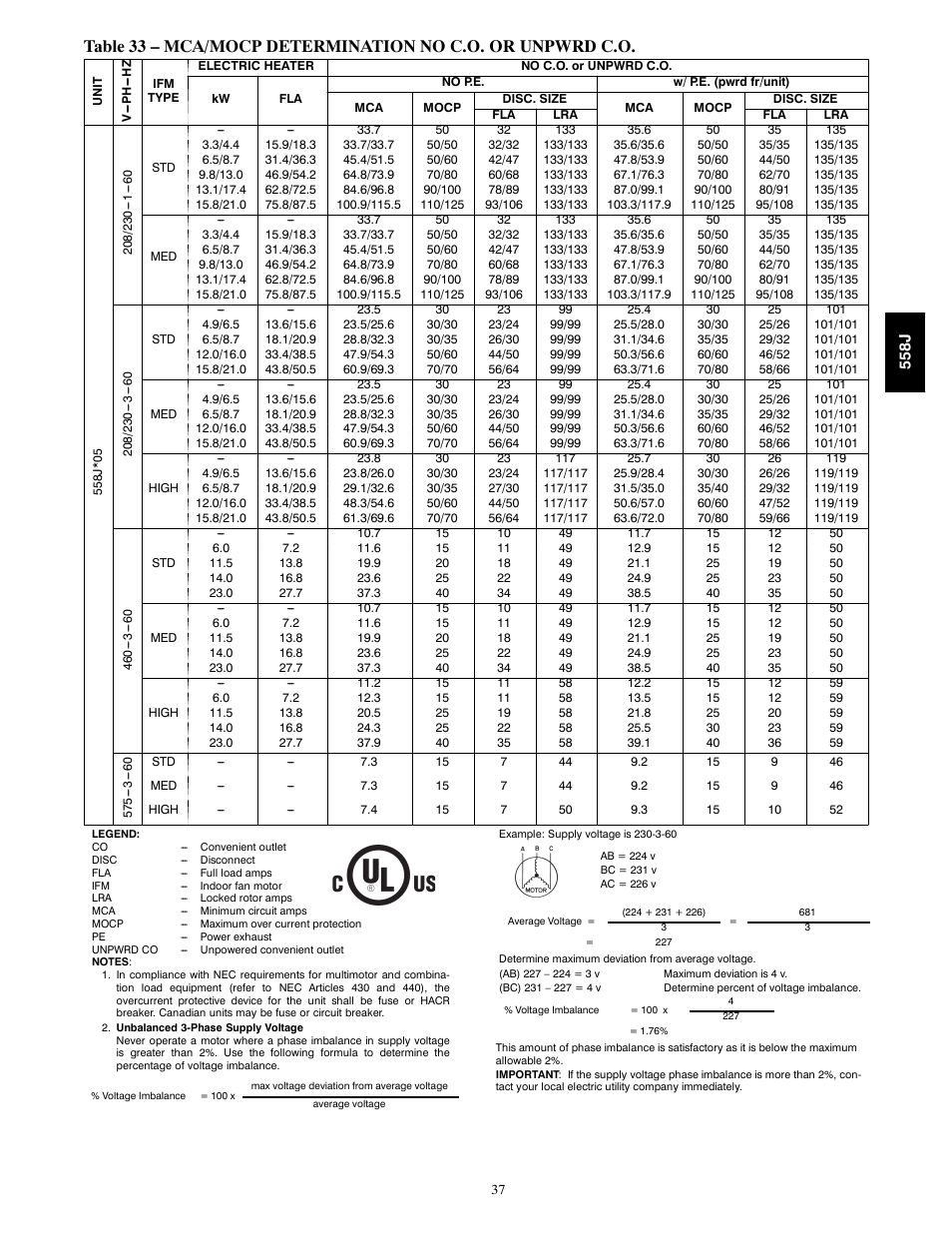 Bryant LEGACY 558J User Manual | Page 37 / 55
