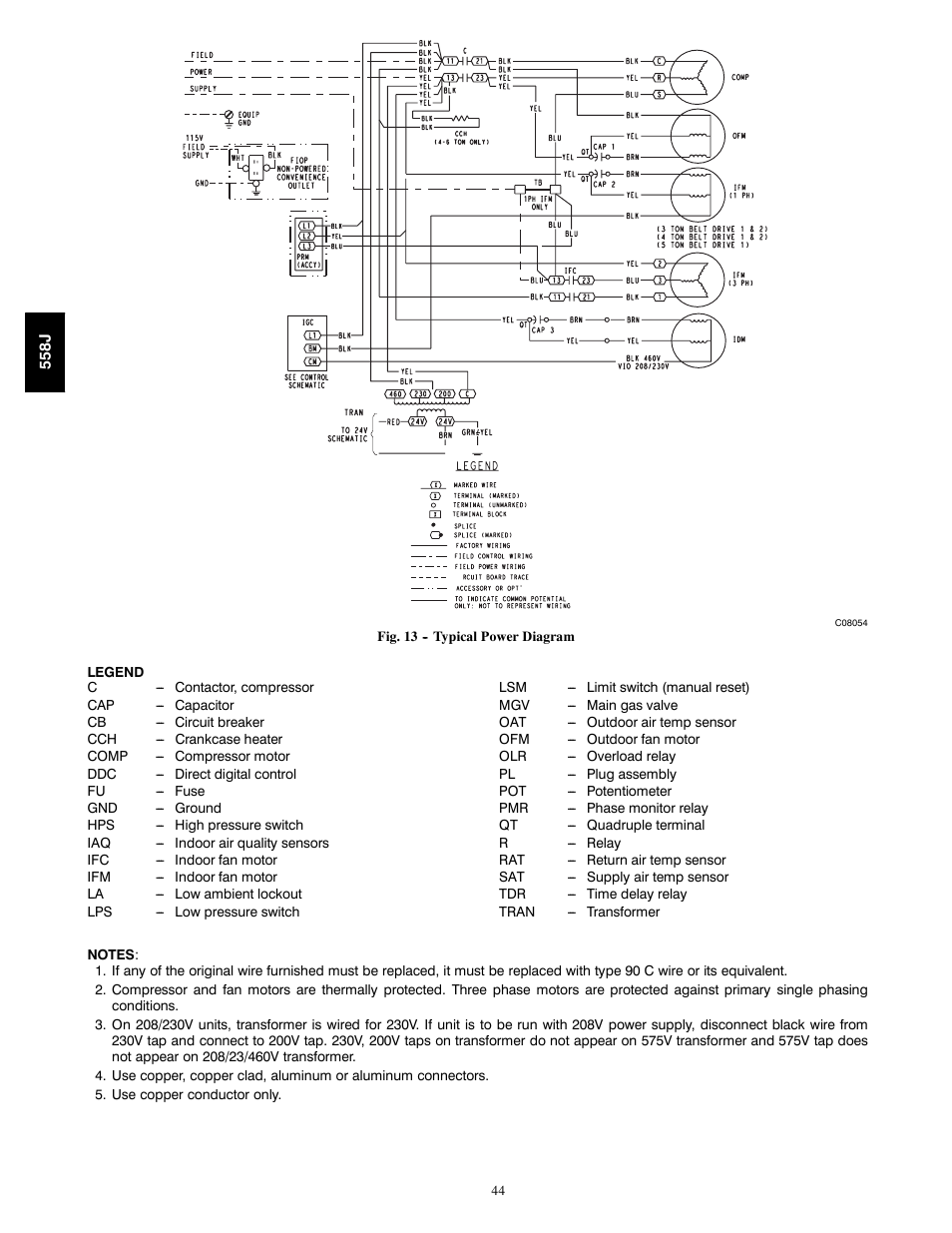 Bryant LEGACY 558J User Manual | Page 44 / 55