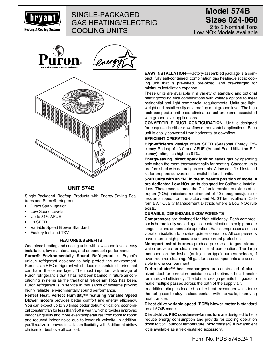 Bryant 574B User Manual | 28 pages