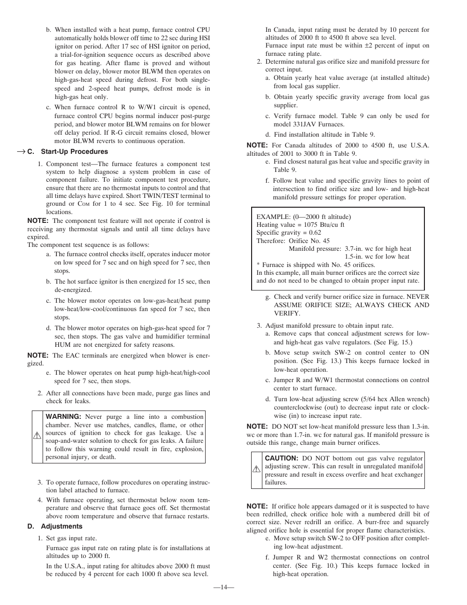 Bryant GAMA 331JAV User Manual | Page 14 / 24