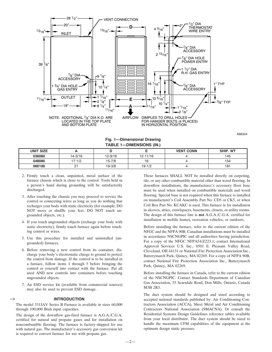 Bryant GAMA 331JAV User Manual | Page 2 / 24