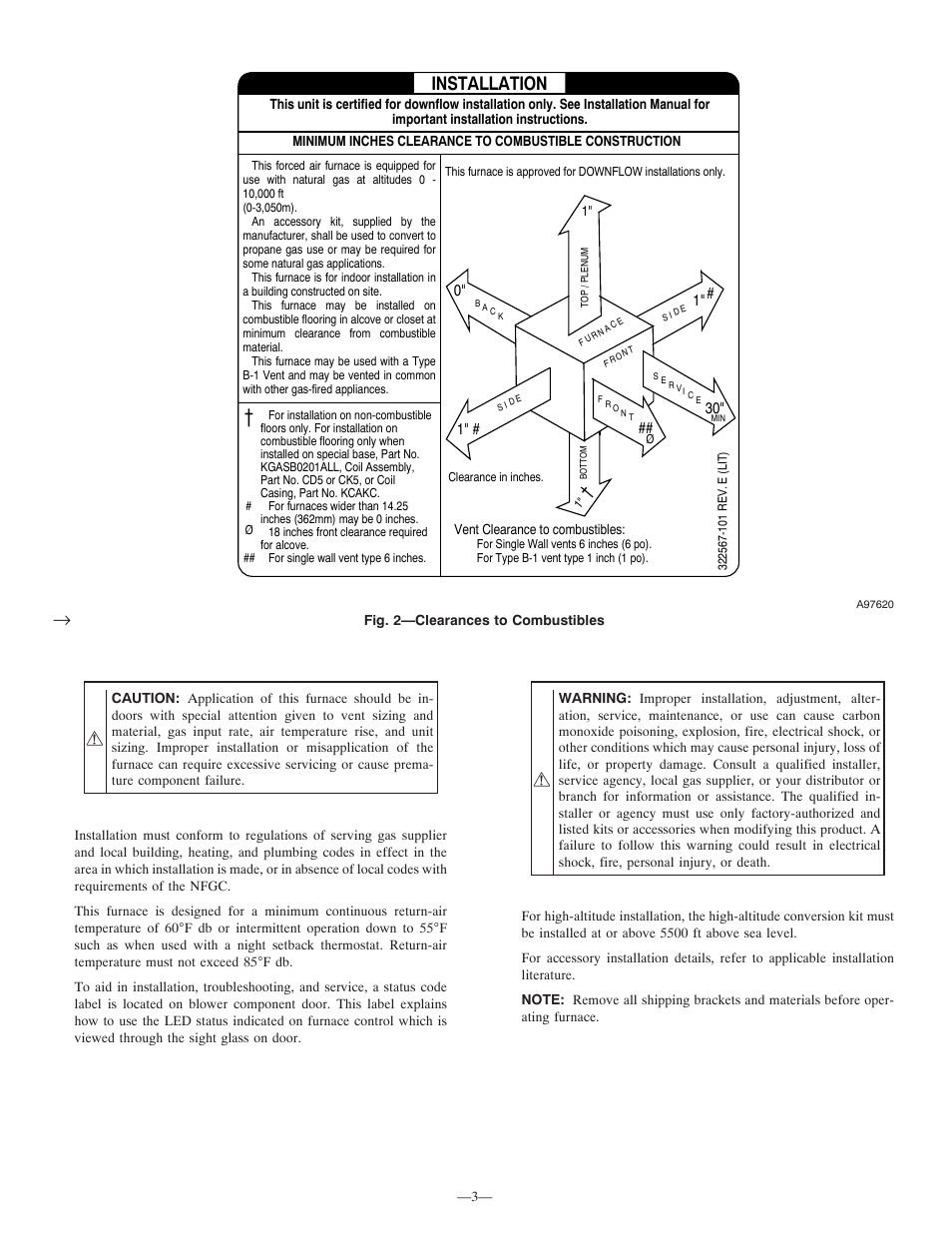 Installation | Bryant GAMA 331JAV User Manual | Page 3 / 24