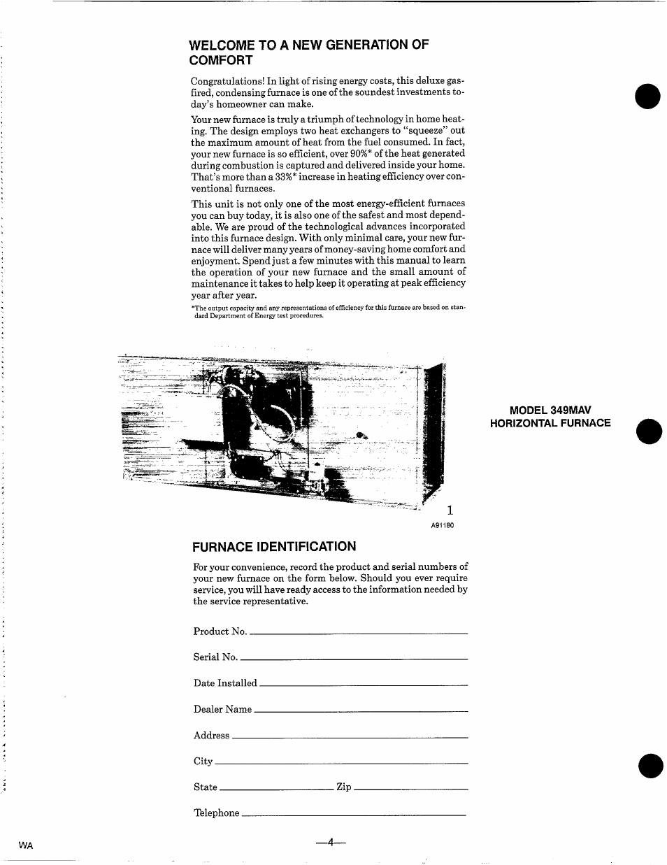 Model 349mav horizontal furnace | Bryant 349MAV User Manual | Page 4 / 14