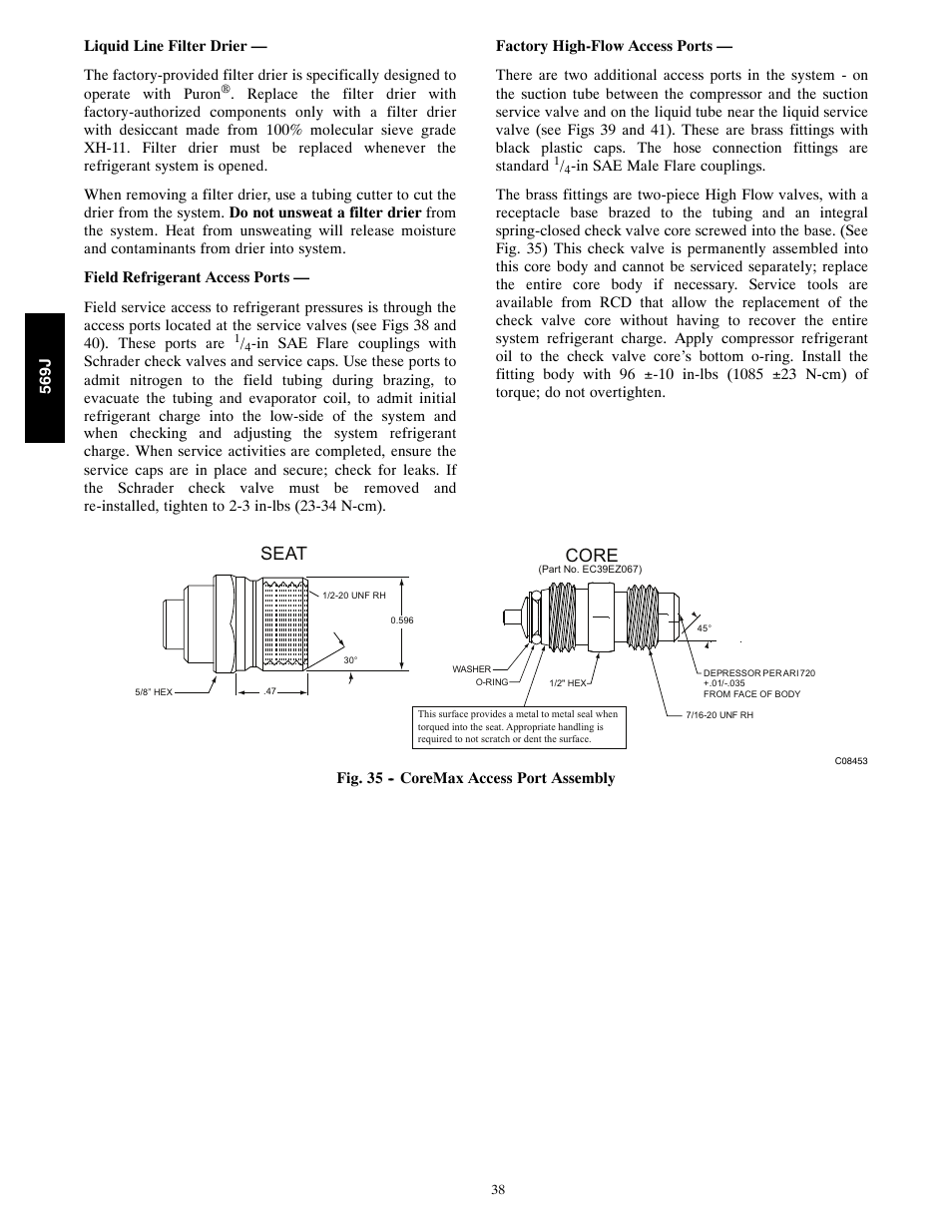 Seat core | Bryant 569J User Manual | Page 38 / 56