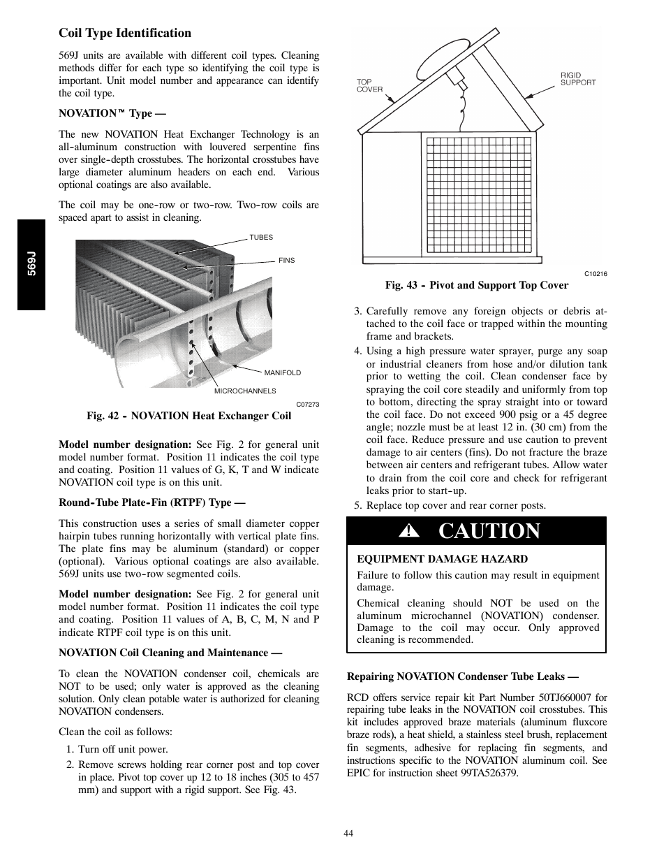 Caution | Bryant 569J User Manual | Page 44 / 56