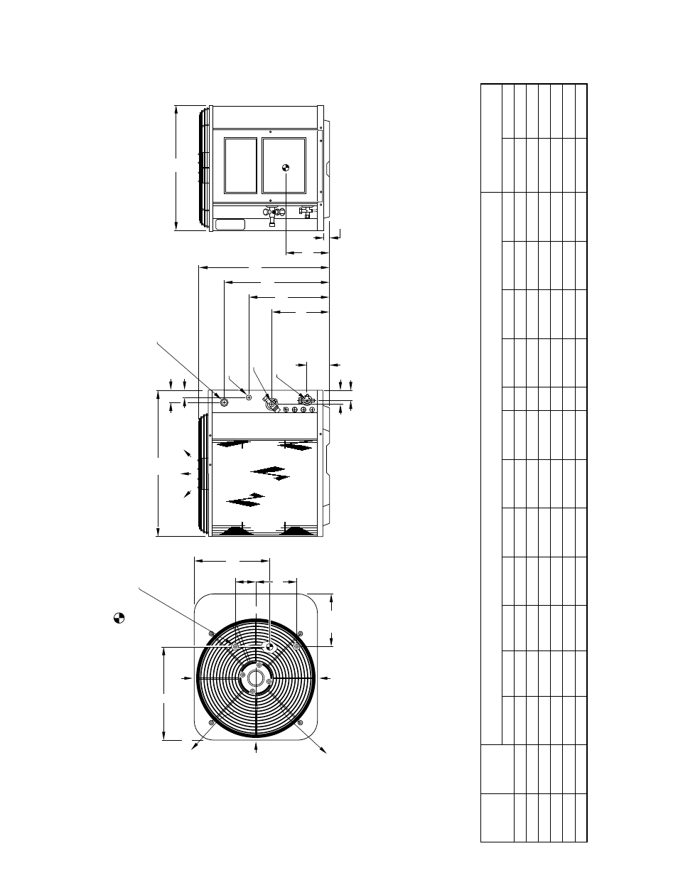 Dimensions, Dimensions (in.) | Bryant QUANTUM PLUS 650A User Manual | Page 2 / 20