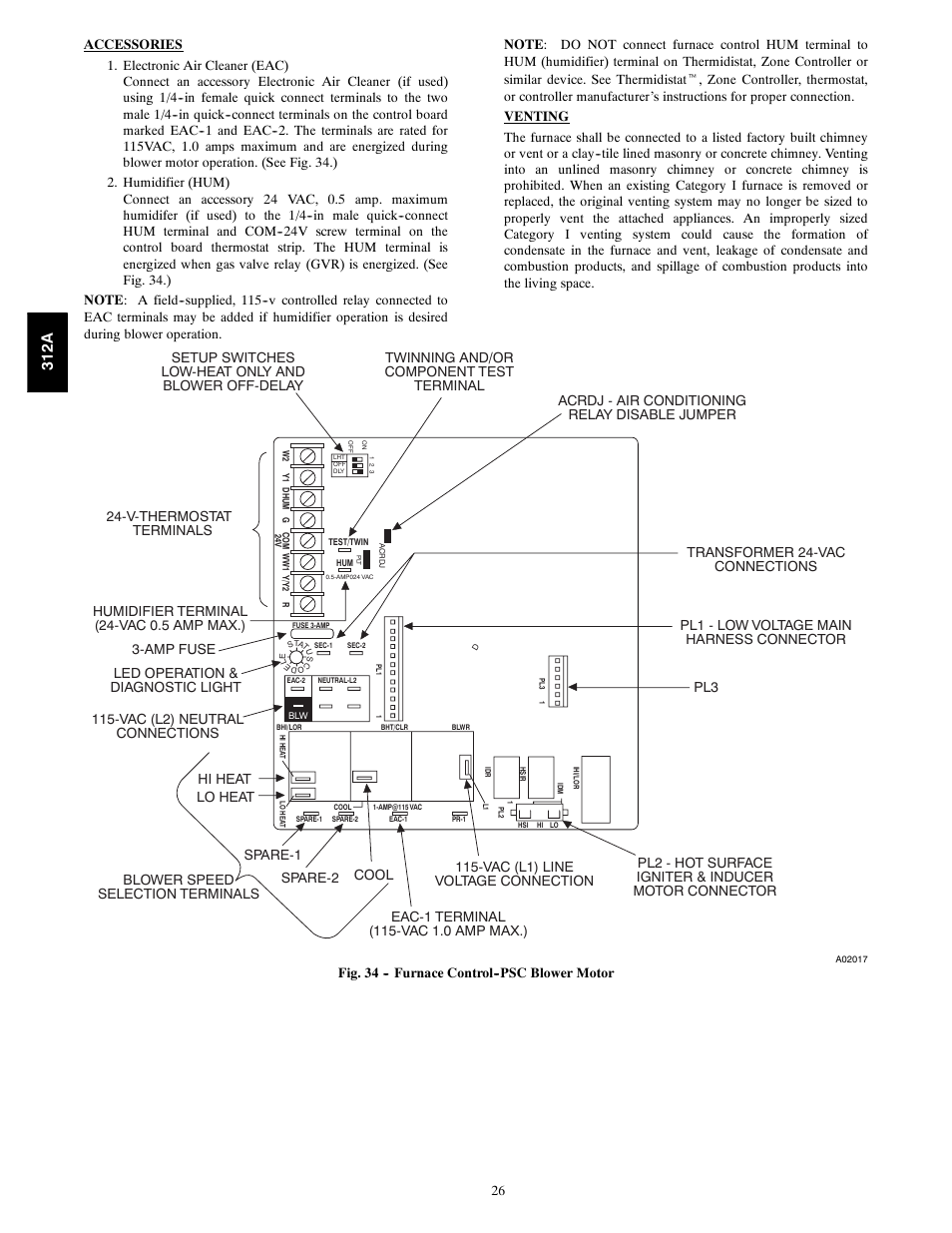 312a | Bryant 2-stage Deluxe Induced-Combustion 4-way Multipurpose 120 User Manual | Page 26 / 58
