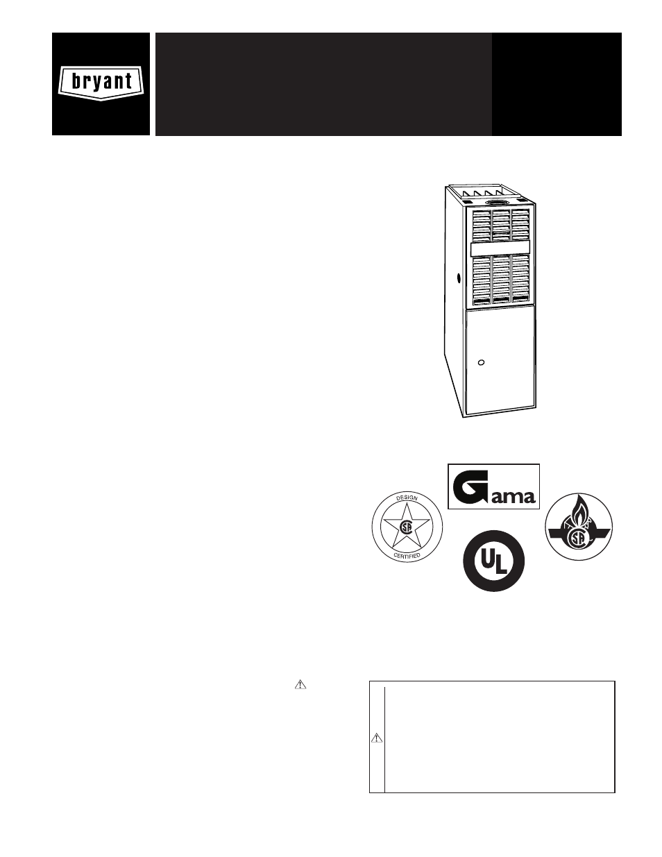 Bryant 393AAV User Manual | 12 pages