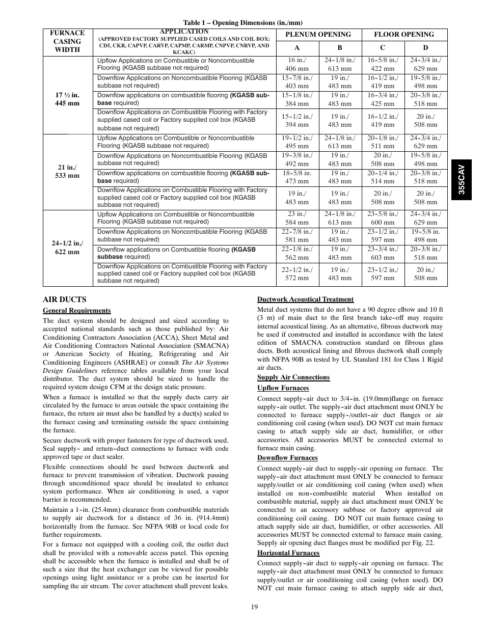 Bryant Condensing Gas 355CAV User Manual | Page 19 / 60