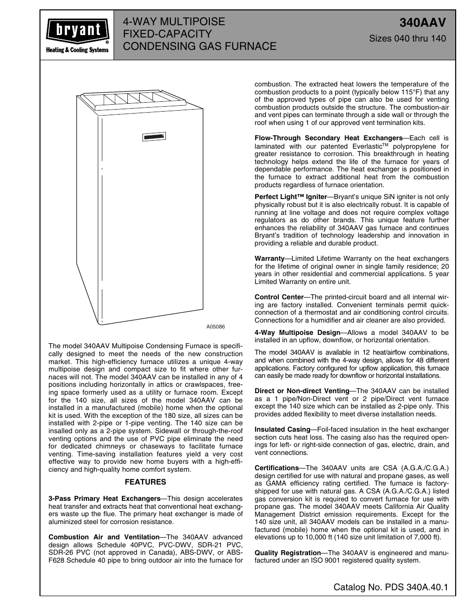 Bryant 340AAV User Manual | 16 pages