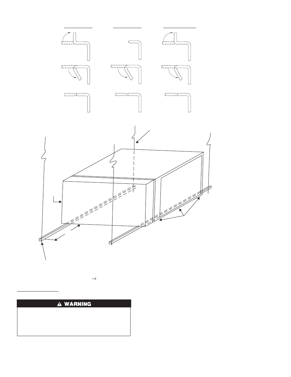Fig. 14—duct flanges, Upflow ownflow horizontal, D→ fig. 15—horizontal unit suspension | Bryant Induced-Combustion 4-Way Multipoise 310AAV User Manual | Page 15 / 49