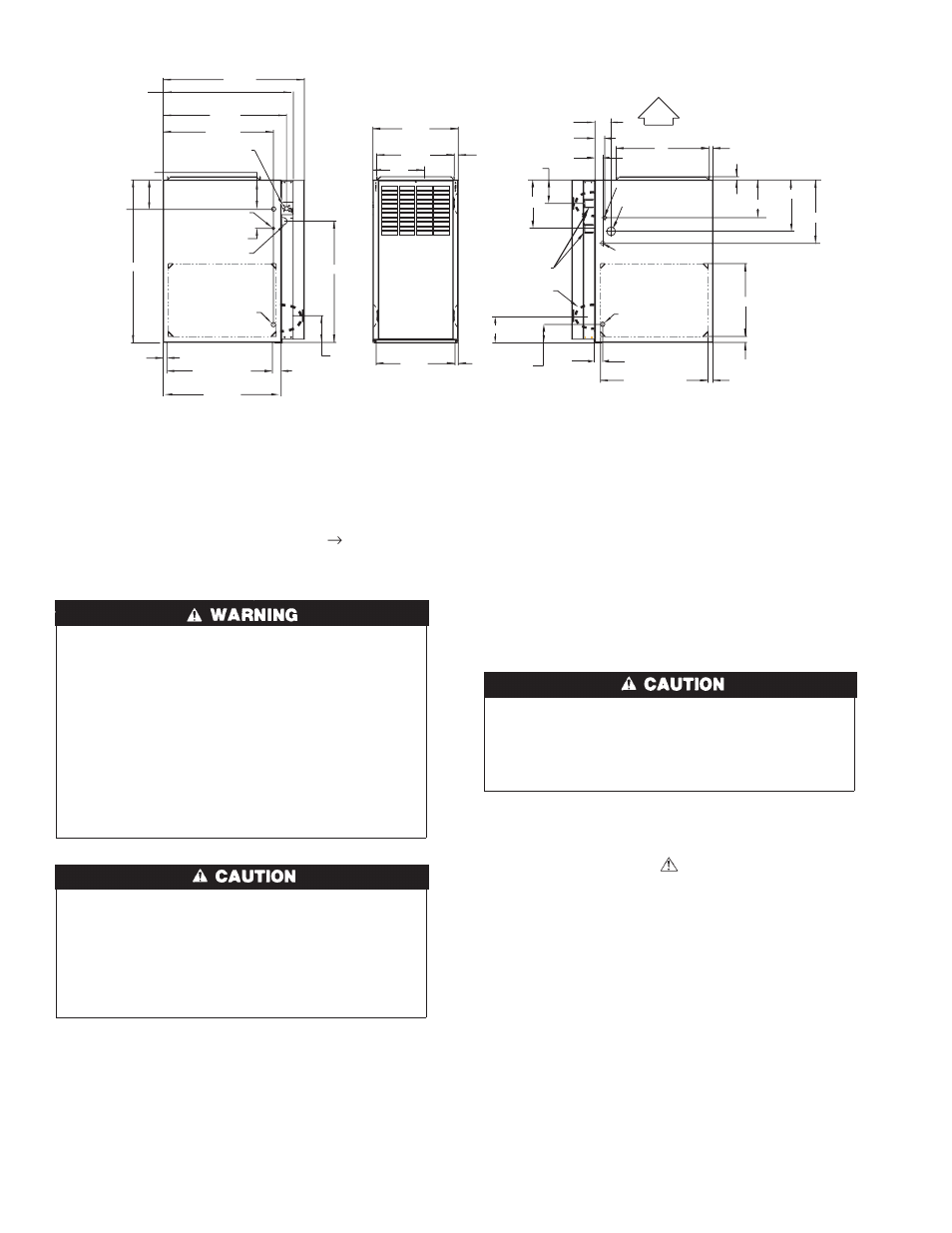 Fig. 1—dimensional drawing, Ad f e | Bryant Induced-Combustion 4-Way Multipoise 310AAV User Manual | Page 3 / 49