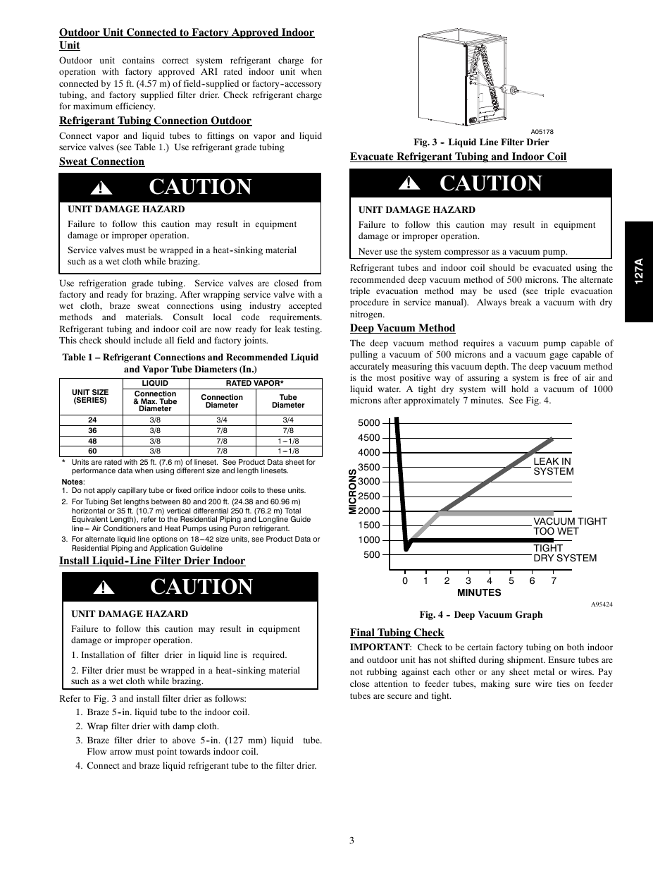 Caution | Bryant 127A User Manual | Page 3 / 10