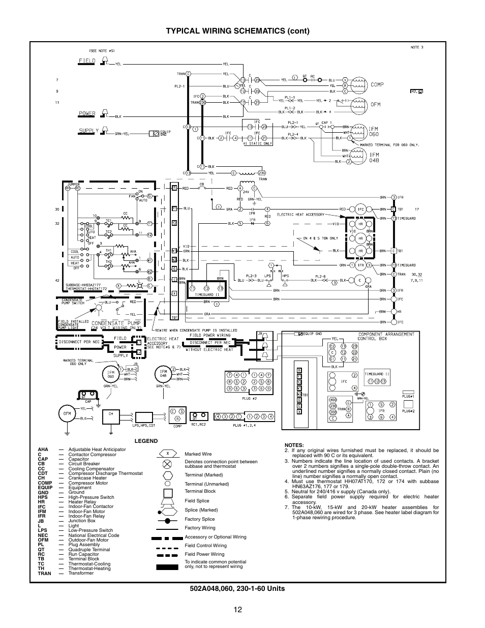 12 typical wiring schematics (cont) | Bryant CeilingPAC 502A User Manual | Page 12 / 16