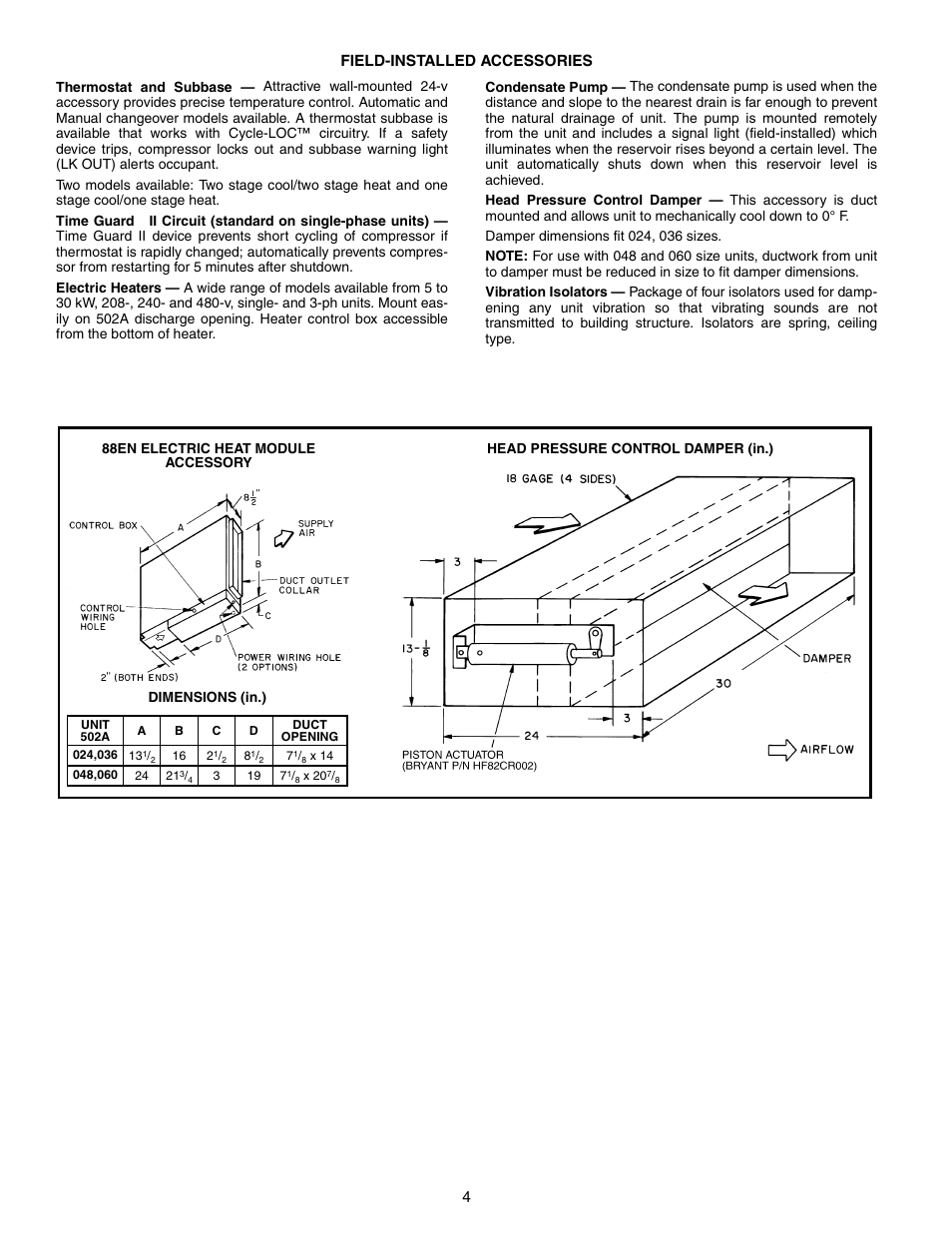 Bryant CeilingPAC 502A User Manual | Page 4 / 16
