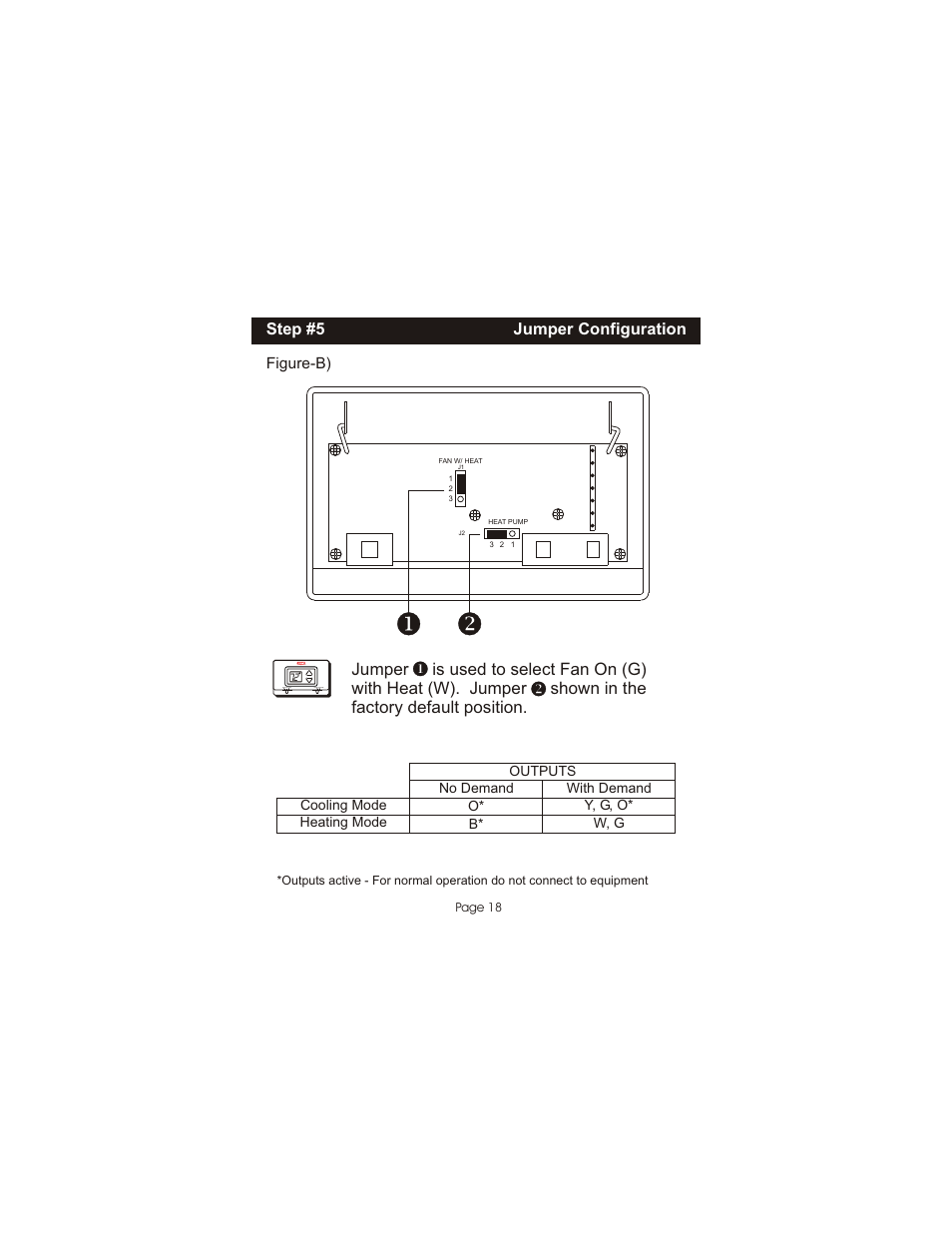 Step #5 jumper configuration | Bryant TSTATBBNQ001 User Manual | Page 19 / 24