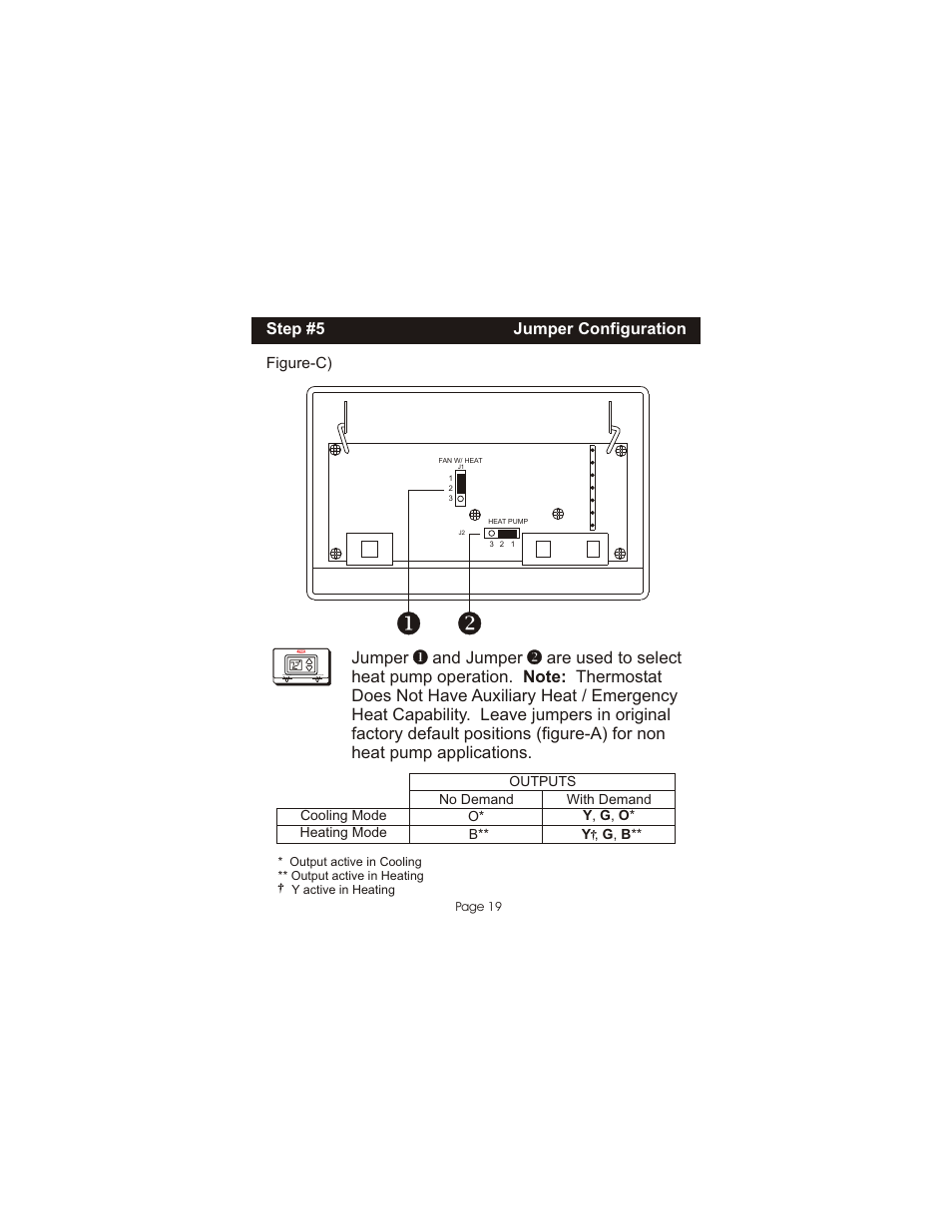 Step #5 jumper configuration | Bryant TSTATBBNQ001 User Manual | Page 20 / 24