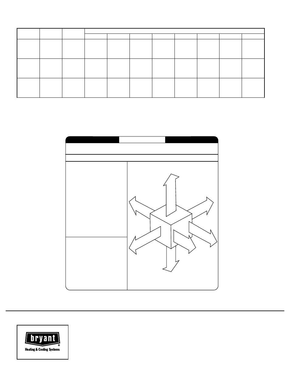 Installation, Air delivery— cfm (with filter) | Bryant PERFECT HEAT 331JAV User Manual | Page 4 / 4