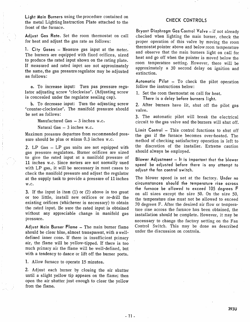 Bryant Gas Air 393U User Manual | Page 11 / 15