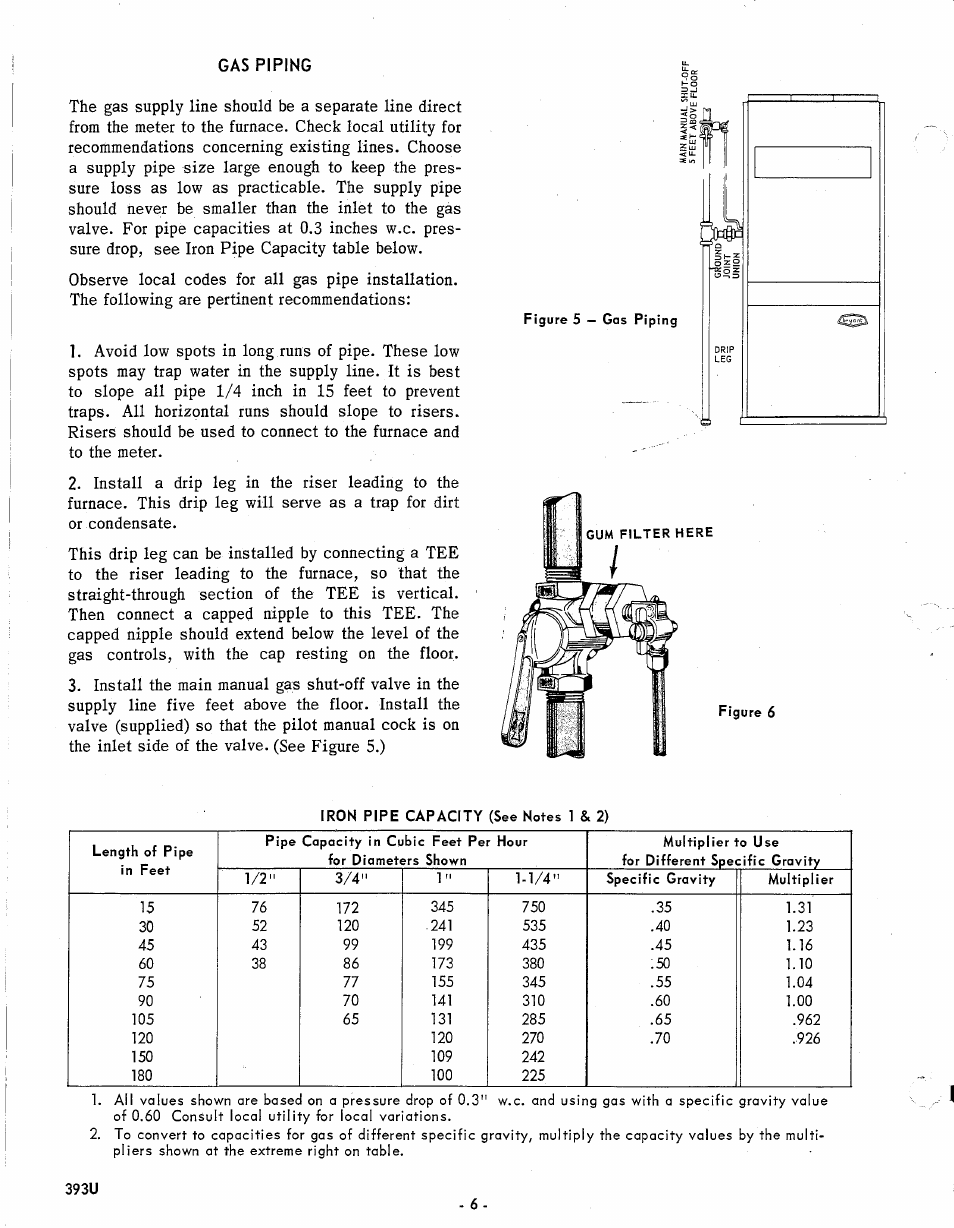 Gas piping | Bryant Gas Air 393U User Manual | Page 6 / 15