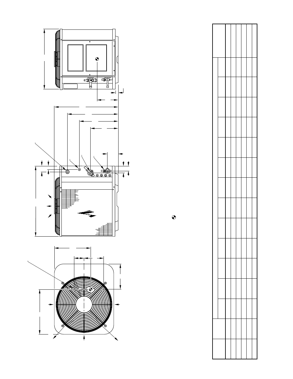 Dimensions, Dimensions (in.) | Bryant DELUXE 13 SEER 550A User Manual | Page 2 / 28