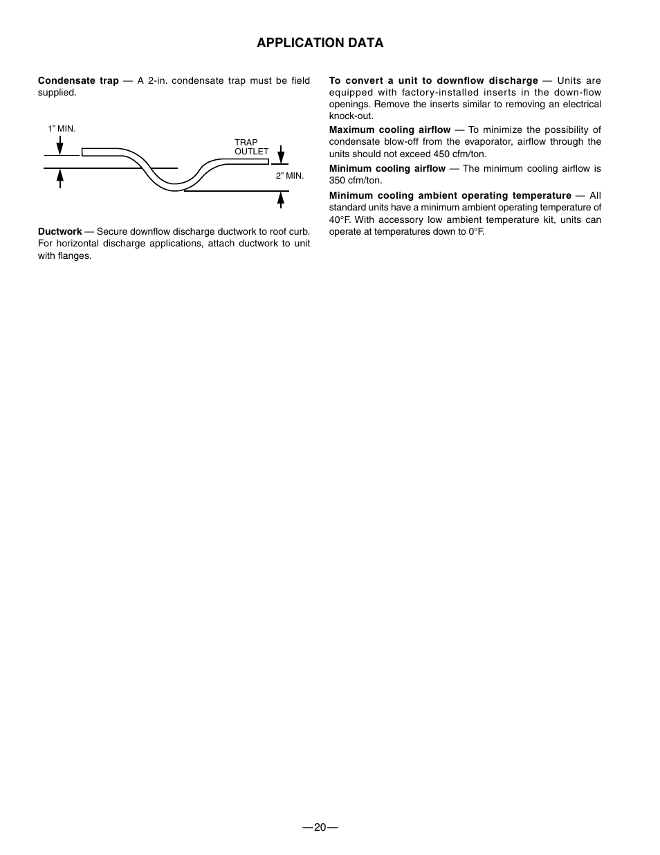 Application data | Bryant 602A User Manual | Page 20 / 28