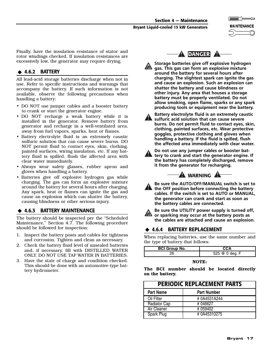 Periodic replacement parts | Bryant ASPAS1BBL015 User Manual | Page 19 / 48