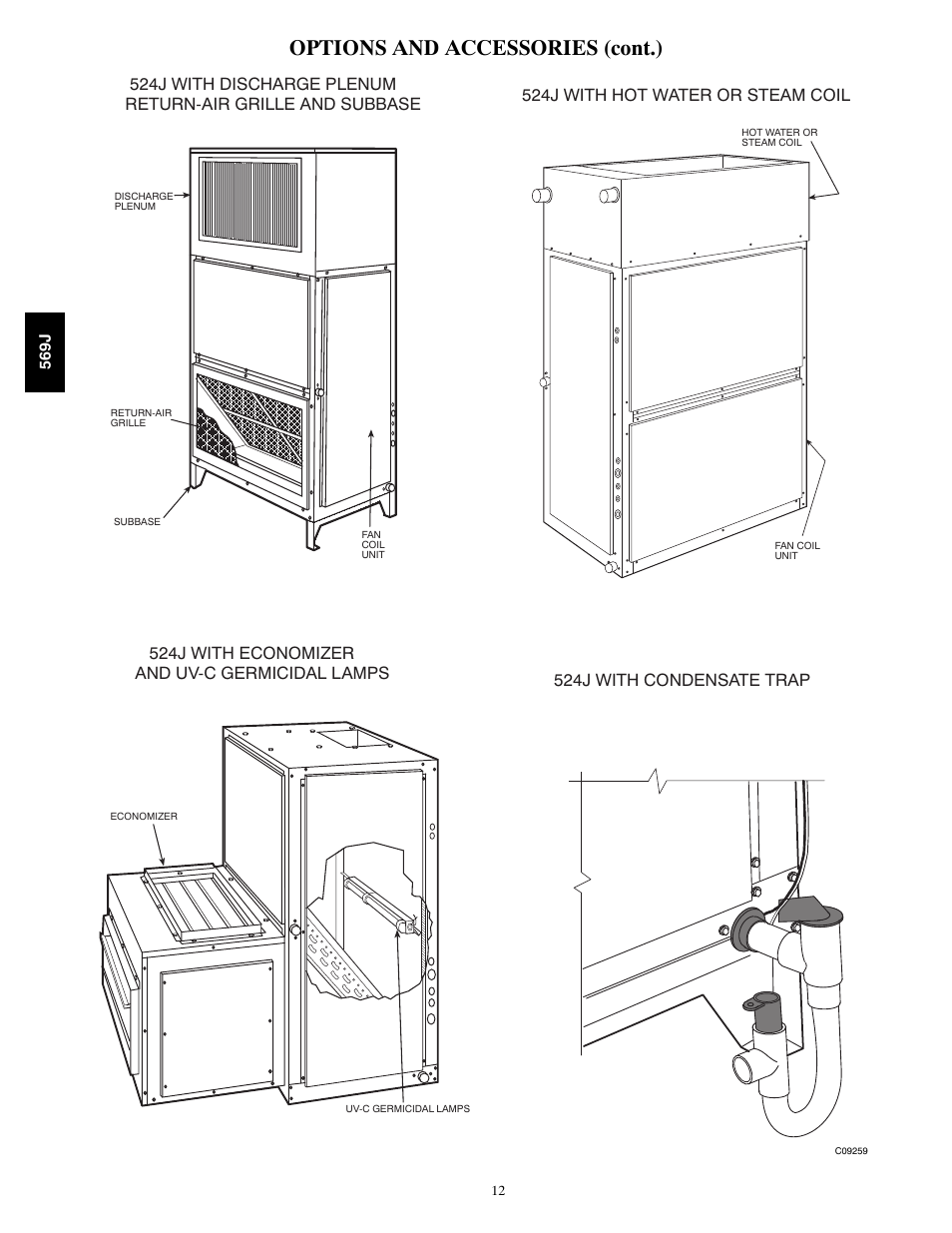 Options and accessories (cont.) | Bryant LEGACY 569J User Manual | Page 12 / 52