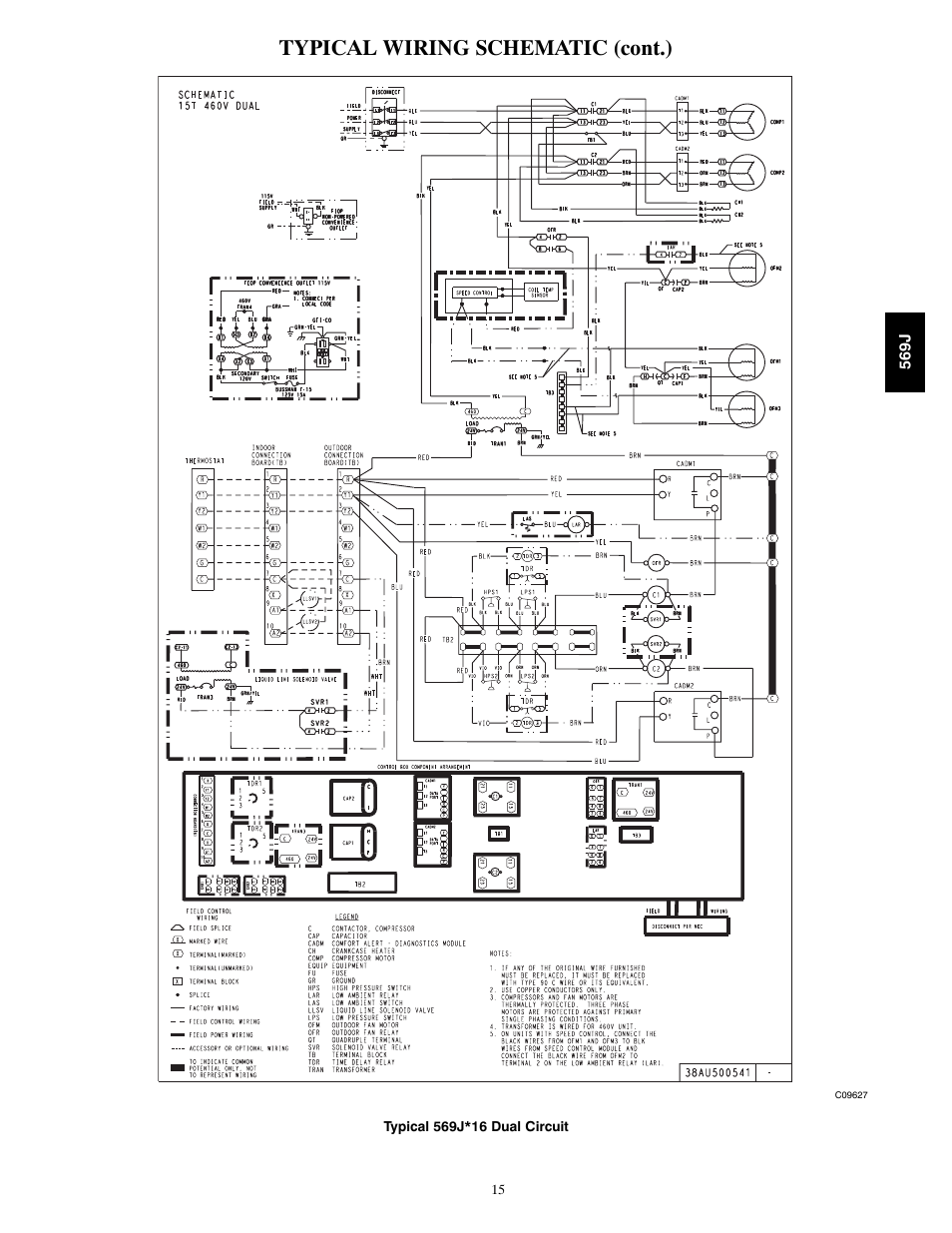Typical wiring schematic (cont.) | Bryant LEGACY 569J User Manual | Page 15 / 52