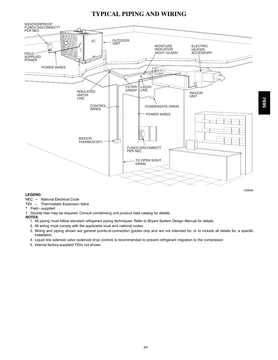 Typical piping and wiring | Bryant LEGACY 569J User Manual | Page 49 / 52
