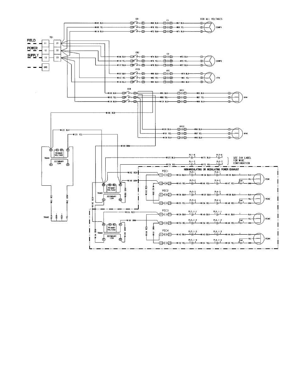 Bryant Single Package Rooftop Electric Cooling/Gas Heating Units 580G User Manual | Page 39 / 44