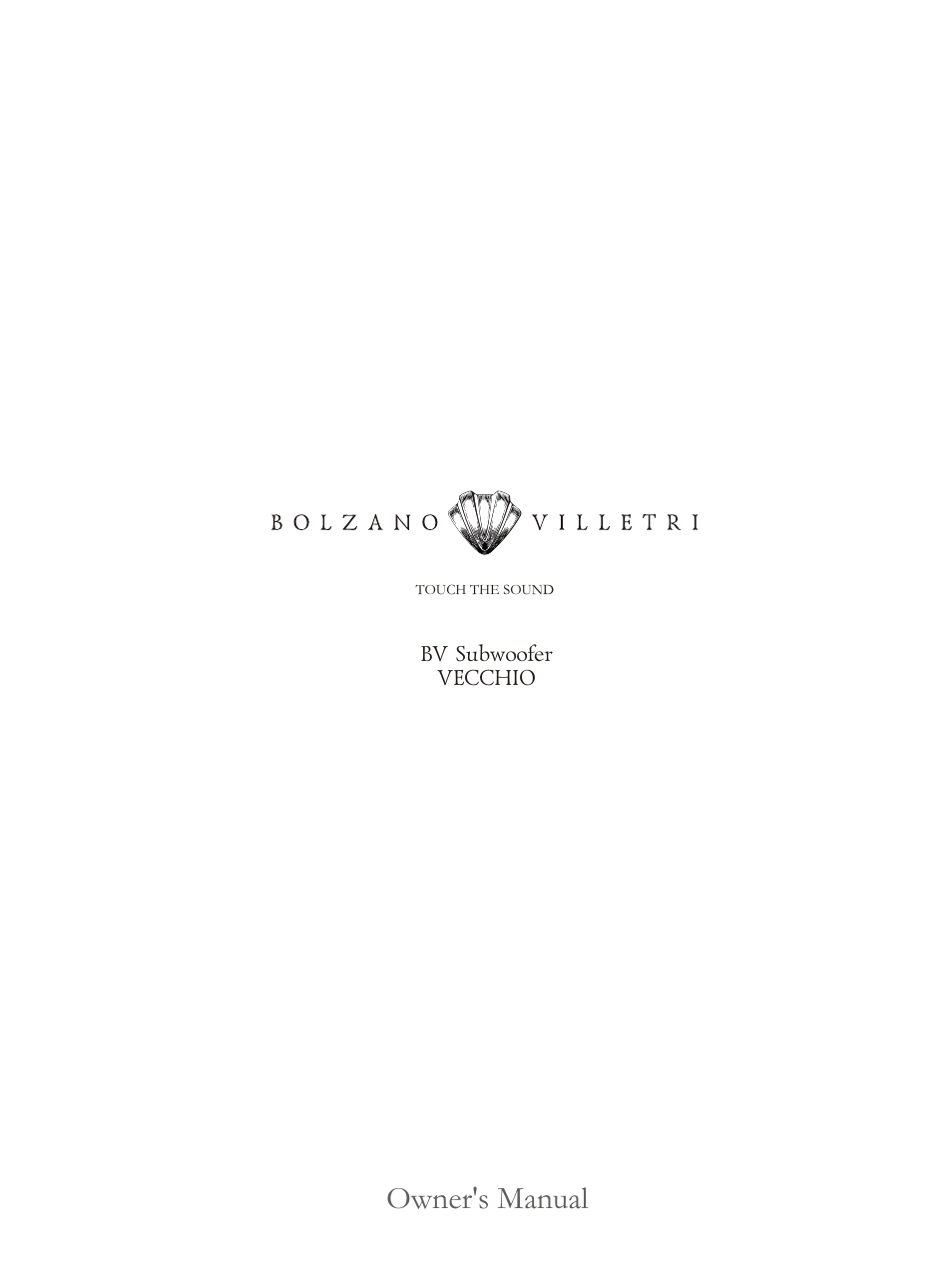 Bolzano Villetri BV Subwoofer VECCHIO User Manual | 7 pages