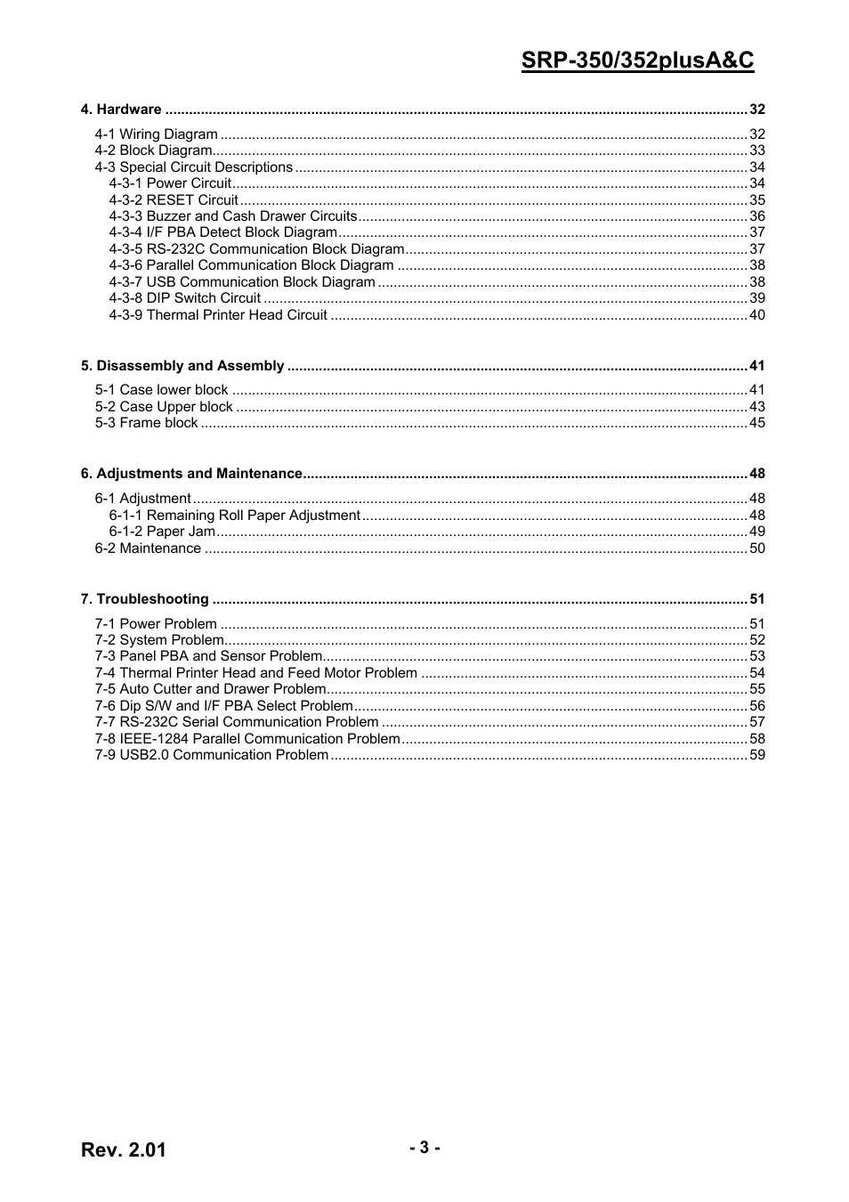 Rev. 2.01 | BIXOLON 352plusA User Manual | Page 3 / 59