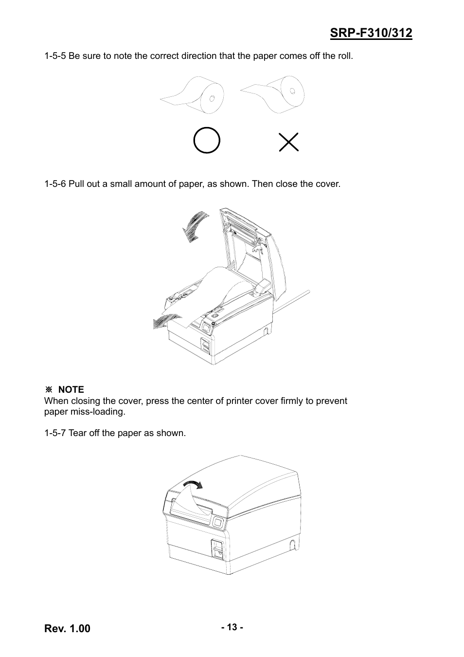 BIXOLON SRP-F312 User Manual | Page 13 / 19