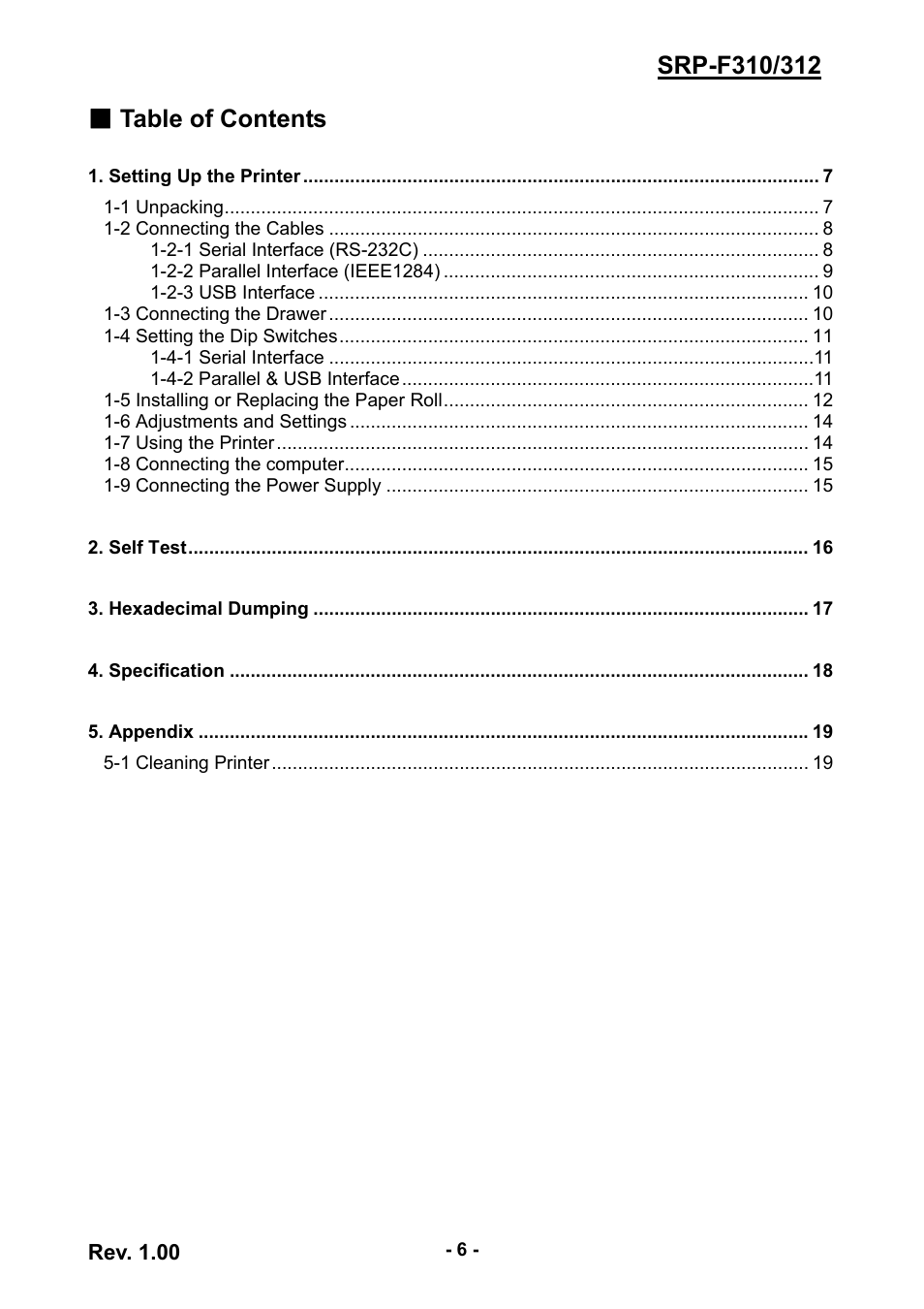 BIXOLON SRP-F312 User Manual | Page 6 / 19