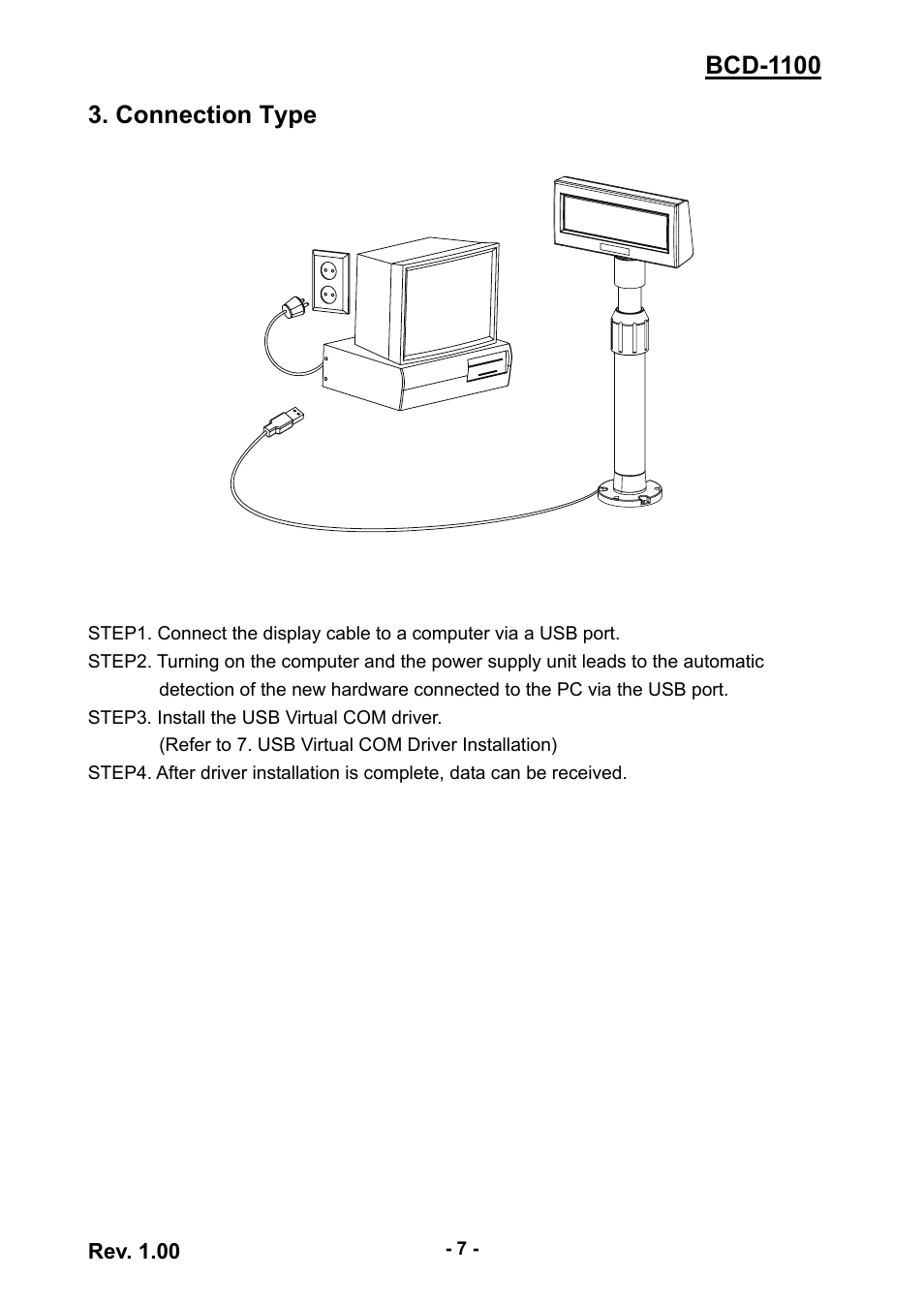 Connection type | BIXOLON BCD-1100 User Manual | Page 7 / 18
